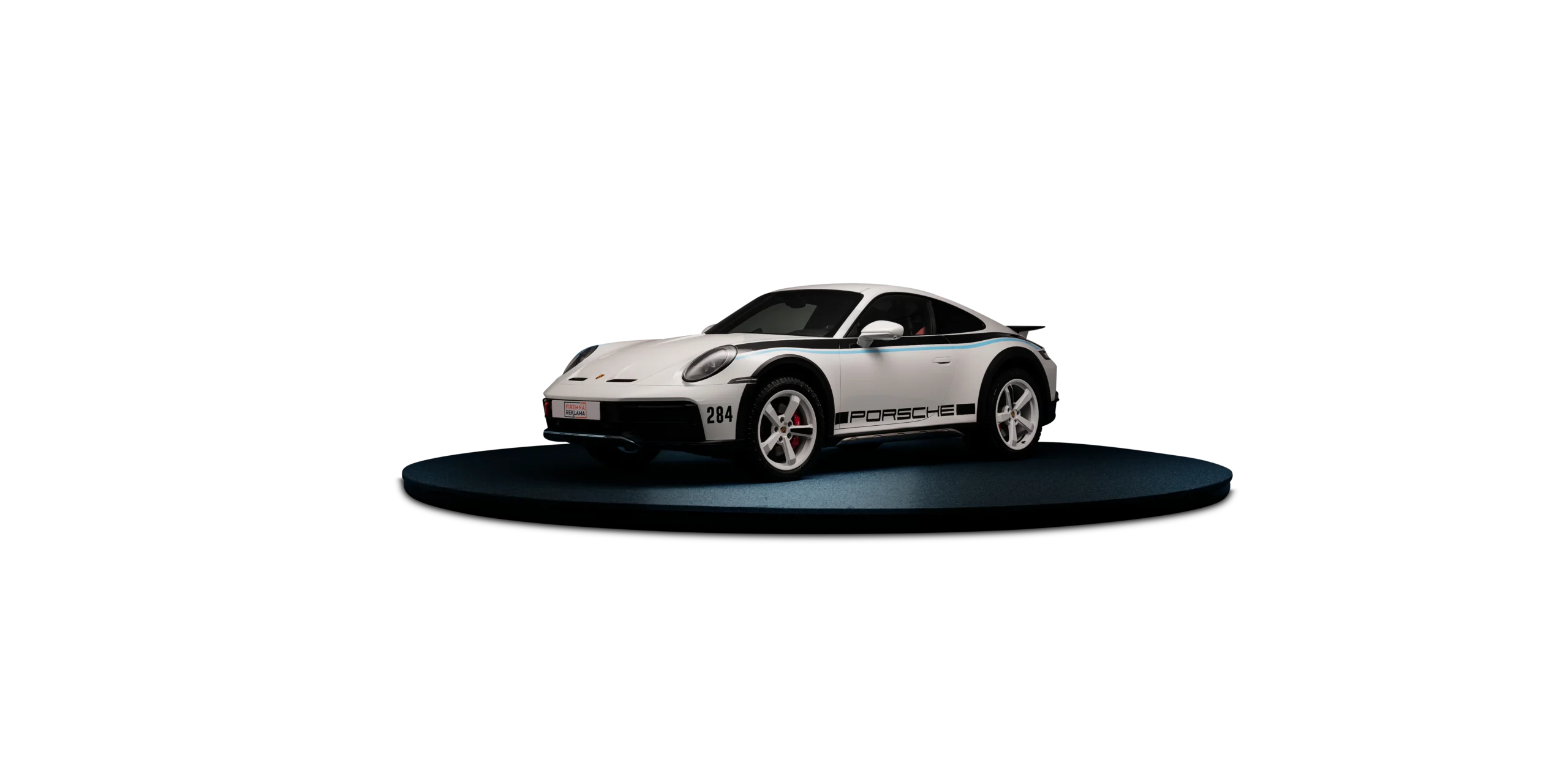 Ukážka polepu auta Porche